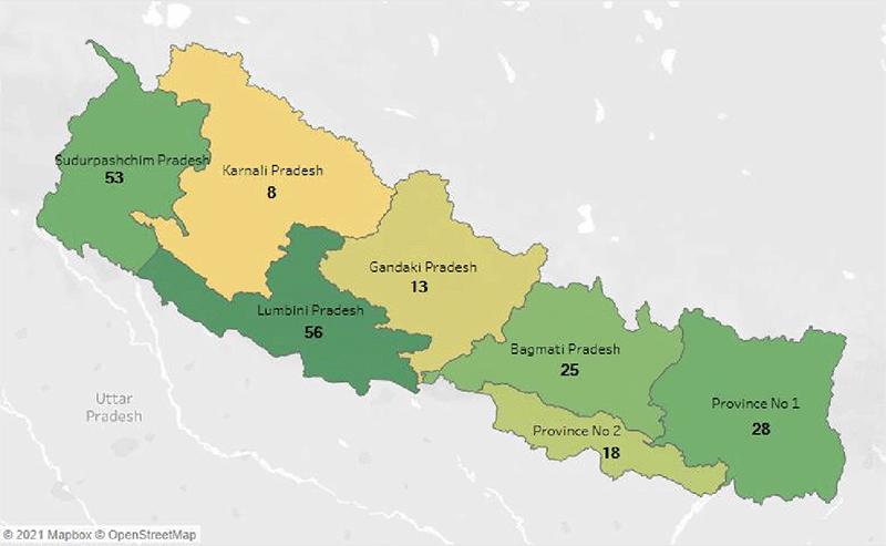 Map of Nepal